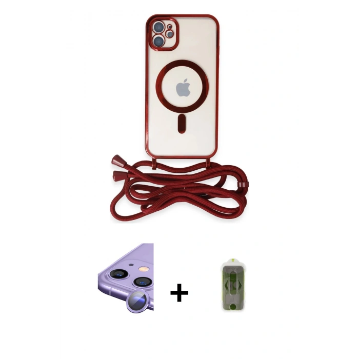 MARSİLYAN™- iPhone 11 Kılıf Eksen Özel Seri - Siyah Joko Magic 5D Hayalet Cam + Raze Metal Kamera Lens - MR