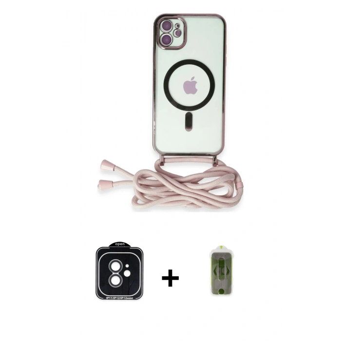 MARSİLYAN™- iPhone 11 Kılıf Eksen Özel Seri - Siyah Joko Magic 5D Hayalet Cam + Siyah PVD Metal Kamera Lens