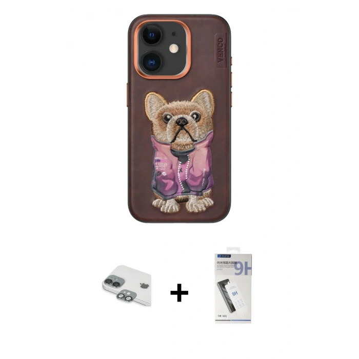 MARSİLYAN™- iPhone 11 Kılıf İz Minimal Koleksiyonu - Şeffaf Uv Polymer Nano Ekran Koruyucu + Pers Alüminyum Kamera Lens - YL