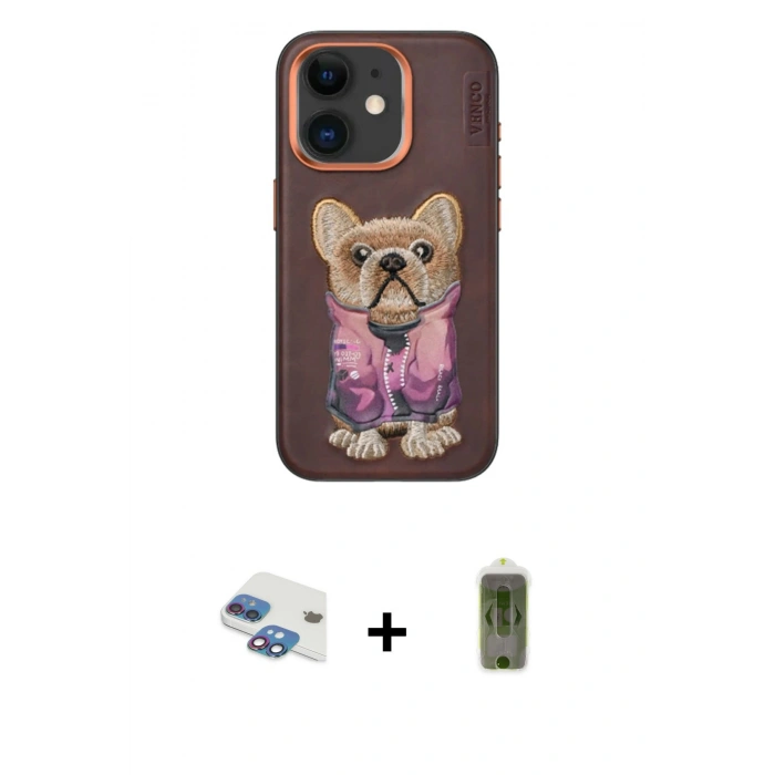 MARSİLYAN™- iPhone 11 Kılıf İz Minimal Koleksiyonu - Siyah Joko Magic 5D Hayalet Cam + Pers Alüminyum Kamera Lens - GI