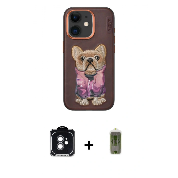 MARSİLYAN™- iPhone 11 Kılıf İz Minimal Koleksiyonu - Siyah Joko Magic 5D Hayalet Cam + PVD Metal Kamera Lens - SH