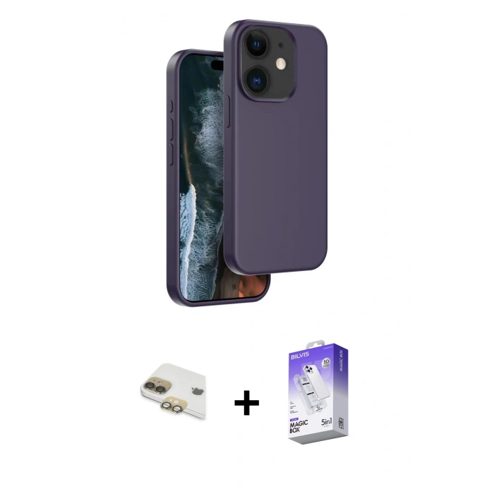 MARSİLYAN™- iPhone 11 Kılıf Kıvılcım Çizgi Serisi - Siyah Bilvis 5in1 3D Magic Cam Ekran Koruyucu + Pers Alüminyum Kamera Lens - GD
