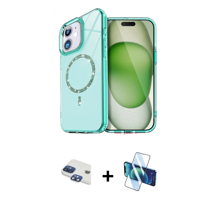 MARSİLYAN™- iPhone 11 Kılıf Kıvılcım Form Prime - Siyah 3D Antistatik Seramik Nano Ekran Koruyucu + Pers Alüminyum Kamera Lens - LT