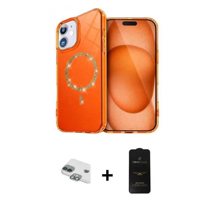 MARSİLYAN™- iPhone 11 Kılıf Kıvılcım Form Prime - Siyah 6D Antistatik Mat Seramik Hayalet Nano Ekran Koruyucu + Pers Alüminyum Kamera Lens - YL