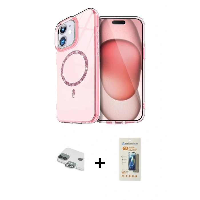 MARSİLYAN™- iPhone 11 Kılıf Kıvılcım Form Prime - Siyah 6D Mat Seramik Hayalet Nano Ekran Koruyucu + Pers Alüminyum Kamera Lens - YL