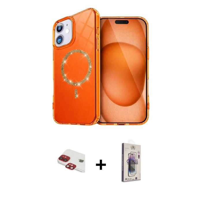 MARSİLYAN™- iPhone 11 Kılıf Kıvılcım Form Prime - Siyah Bilvis 3D Cam Ekran Koruyucu + Pers Alüminyum Kamera Lens - KI
