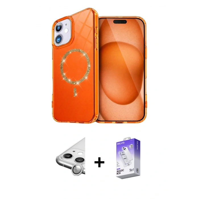 MARSİLYAN™- iPhone 11 Kılıf Kıvılcım Form Prime - Siyah Bilvis 5in1 3D Magic Cam Ekran Koruyucu + Raze Metal Kamera Lens - GS