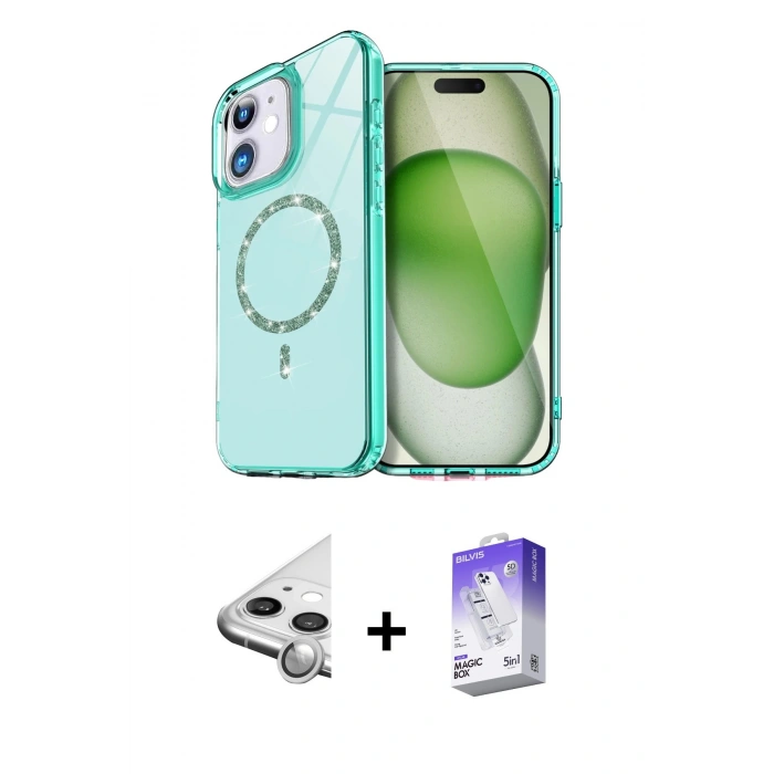 MARSİLYAN™- iPhone 11 Kılıf Kıvılcım Form Prime - Siyah Bilvis 5in1 3D Magic Cam Ekran Koruyucu + Raze Metal Kamera Lens - GS