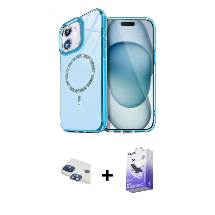 MARSİLYAN™- iPhone 11 Kılıf Kıvılcım Form Prime - Siyah Bilvis 5in1 5D Magic Hayalet Cam Ekran Koruyucu + Pers Alüminyum Kamera Lens - LT