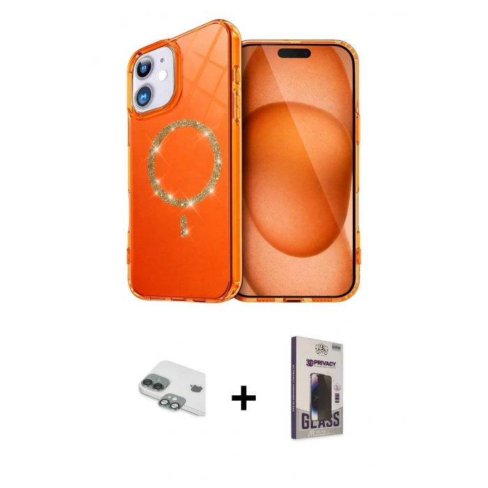 MARSİLYAN™- iPhone 11 Kılıf Kıvılcım Form Prime - Siyah Bilvis Hayalet Cam Ekran Koruyucu + Pers Alüminyum Kamera Lens - YL