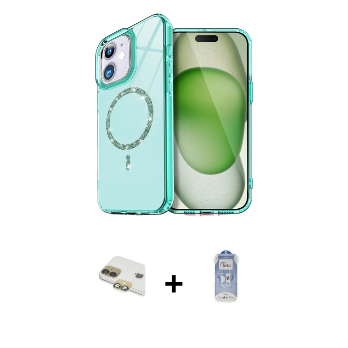 MARSİLYAN™- iPhone 11 Kılıf Kıvılcım Form Prime - Siyah Joko Magic 5D Cam + Gold Pers Alüminyum Kamera Lens