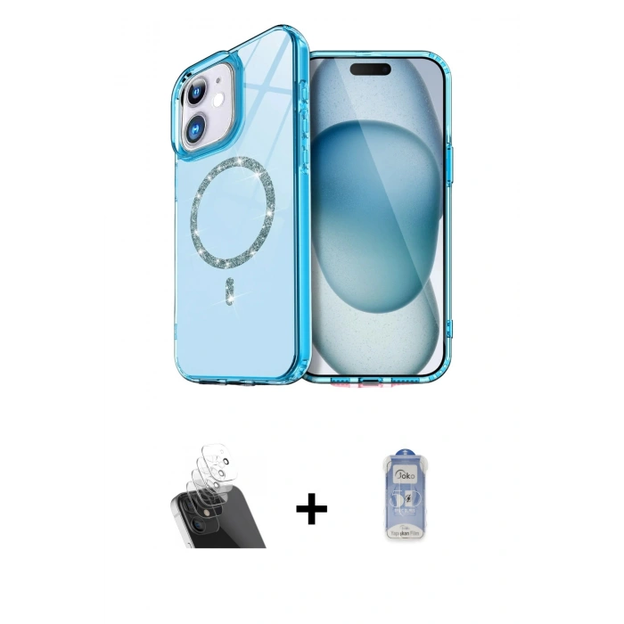MARSİLYAN™- iPhone 11 Kılıf Kıvılcım Form Prime - Siyah Joko Magic 5D Cam + Kamera Lens Koruma Cam - SF