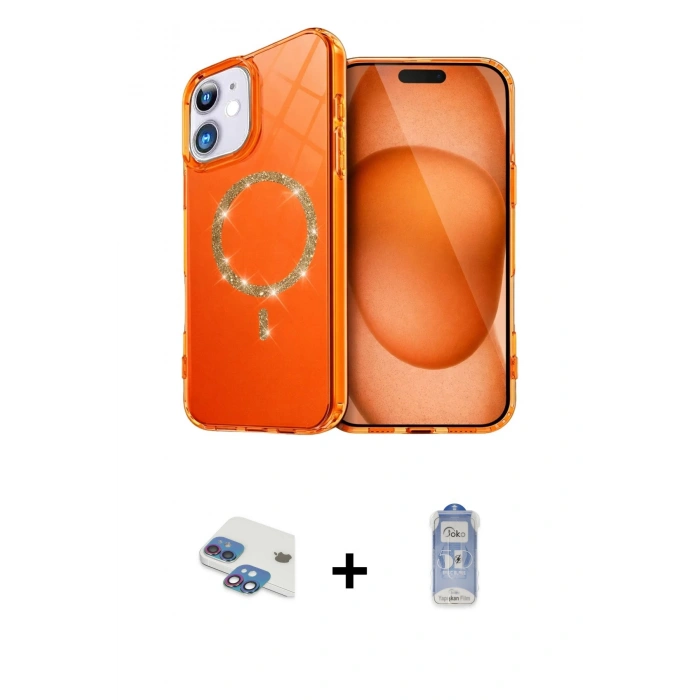 MARSİLYAN™- iPhone 11 Kılıf Kıvılcım Form Prime - Siyah Joko Magic 5D Cam + Pers Alüminyum Kamera Lens - GI
