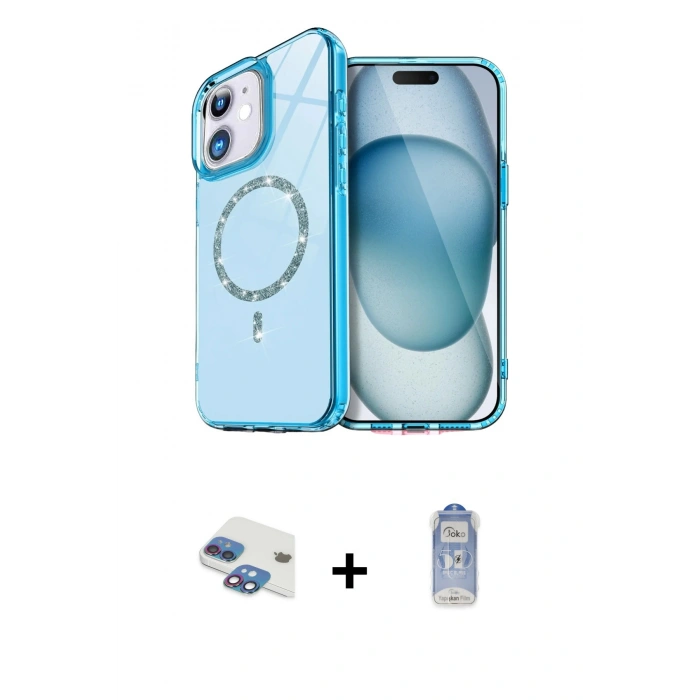 MARSİLYAN™- iPhone 11 Kılıf Kıvılcım Form Prime - Siyah Joko Magic 5D Cam + Pers Alüminyum Kamera Lens - GI