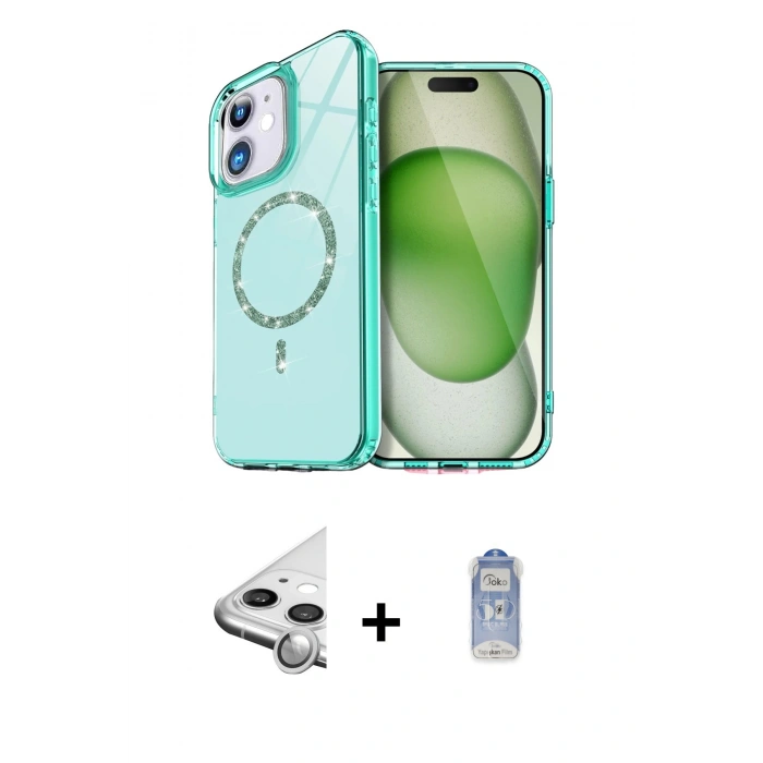 MARSİLYAN™- iPhone 11 Kılıf Kıvılcım Form Prime - Siyah Joko Magic 5D Cam + Raze Metal Kamera Lens - GS