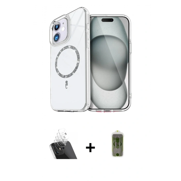MARSİLYAN™- iPhone 11 Kılıf Kıvılcım Form Prime - Siyah Joko Magic 5D Hayalet Cam + Kamera Lens Koruma Cam - SF
