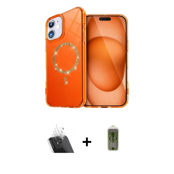 MARSİLYAN™- iPhone 11 Kılıf Kıvılcım Form Prime - Siyah Joko Magic 5D Hayalet Cam + Kamera Lens Koruma Cam - SF