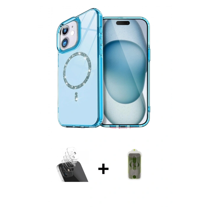 MARSİLYAN™- iPhone 11 Kılıf Kıvılcım Form Prime - Siyah Joko Magic 5D Hayalet Cam + Kamera Lens Koruma Cam - SF