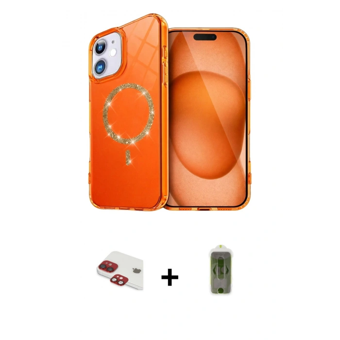 MARSİLYAN™- iPhone 11 Kılıf Kıvılcım Form Prime - Siyah Joko Magic 5D Hayalet Cam + Pers Alüminyum Kamera Lens - KI