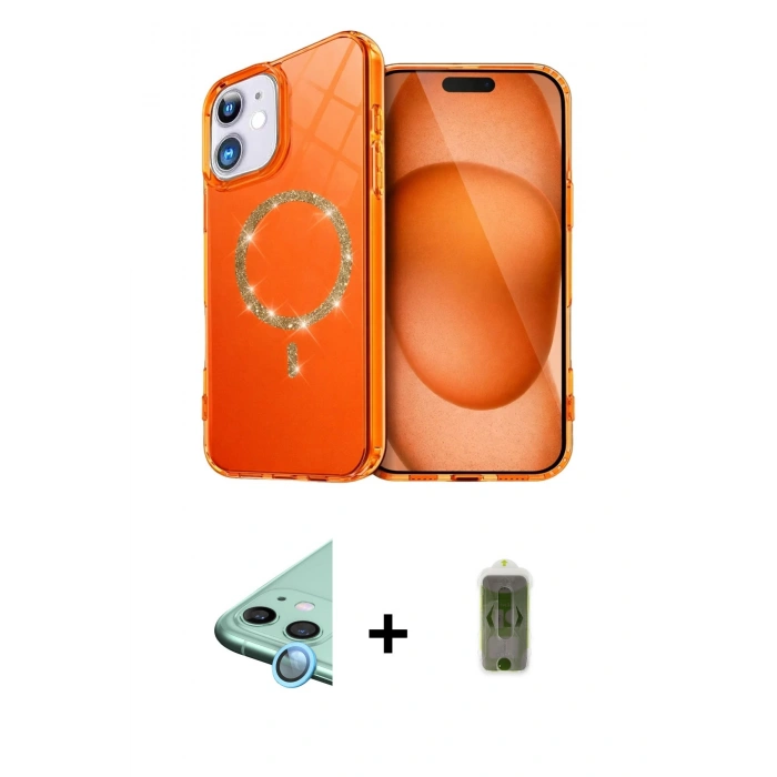 MARSİLYAN™- iPhone 11 Kılıf Kıvılcım Form Prime - Siyah Joko Magic 5D Hayalet Cam + Raze Metal Kamera Lens - MI