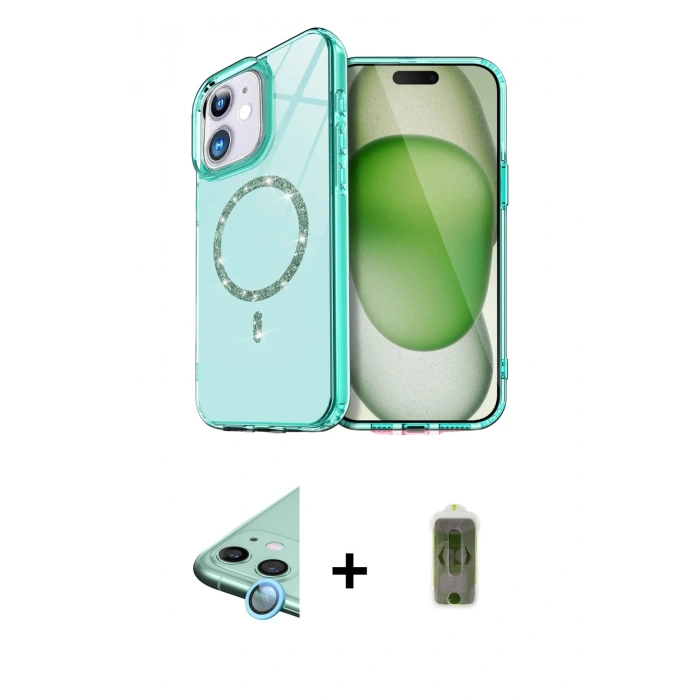 MARSİLYAN™- iPhone 11 Kılıf Kıvılcım Form Prime - Siyah Joko Magic 5D Hayalet Cam + Raze Metal Kamera Lens - MI