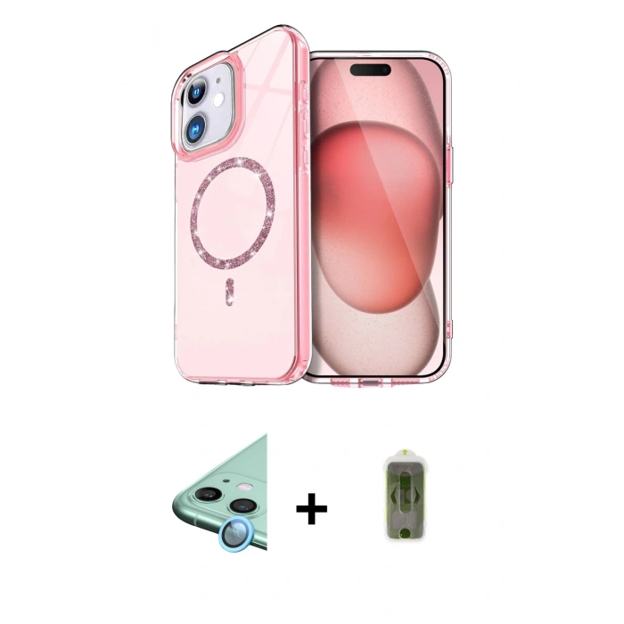MARSİLYAN™- iPhone 11 Kılıf Kıvılcım Form Prime - Siyah Joko Magic 5D Hayalet Cam + Raze Metal Kamera Lens - MI