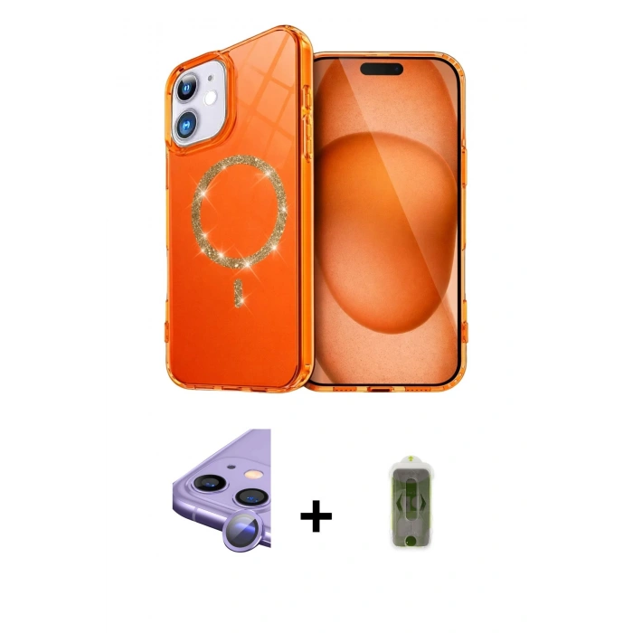MARSİLYAN™- iPhone 11 Kılıf Kıvılcım Form Prime - Siyah Joko Magic 5D Hayalet Cam + Raze Metal Kamera Lens - MR