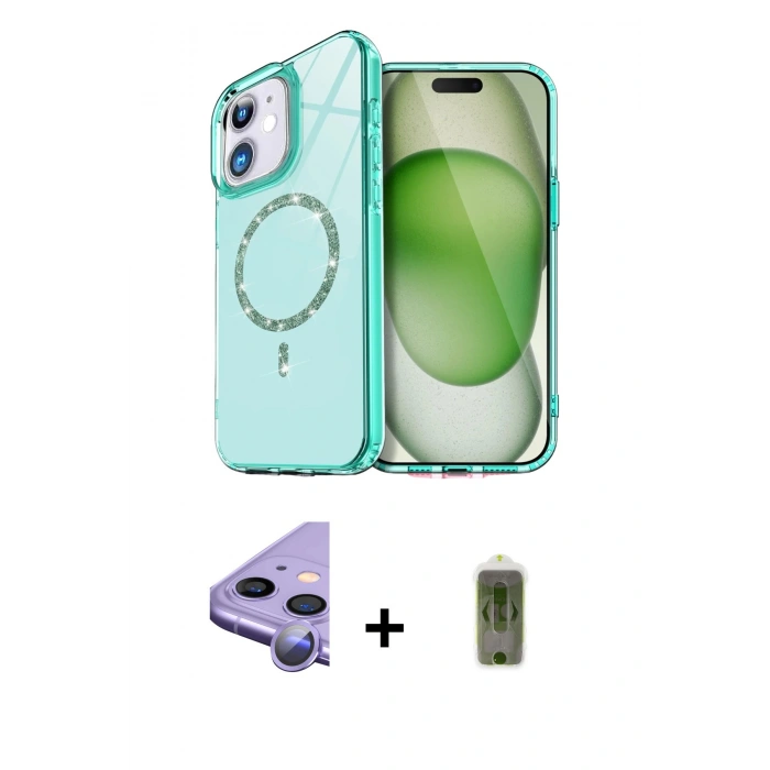 MARSİLYAN™- iPhone 11 Kılıf Kıvılcım Form Prime - Siyah Joko Magic 5D Hayalet Cam + Raze Metal Kamera Lens - MR