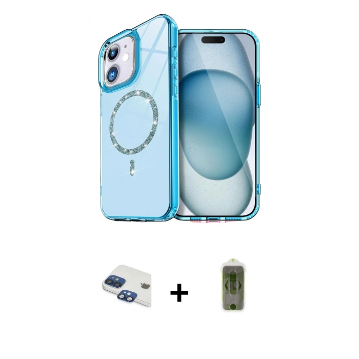MARSİLYAN™- iPhone 11 Kılıf Kıvılcım Form Prime - Siyah Joko Magic 5D Hayalet Cam + Pers Alüminyum Kamera Lens - LT