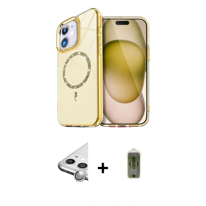 MARSİLYAN™- iPhone 11 Kılıf Kıvılcım Form Prime - Siyah Joko Magic 5D Hayalet Cam + Raze Metal Kamera Lens - GS