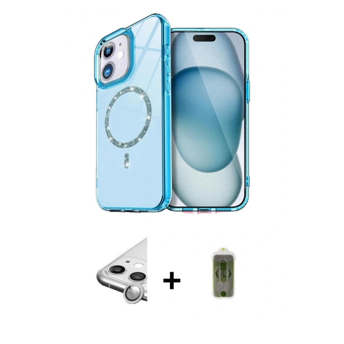 MARSİLYAN™- iPhone 11 Kılıf Kıvılcım Form Prime - Siyah Joko Magic 5D Hayalet Cam + Raze Metal Kamera Lens - GS