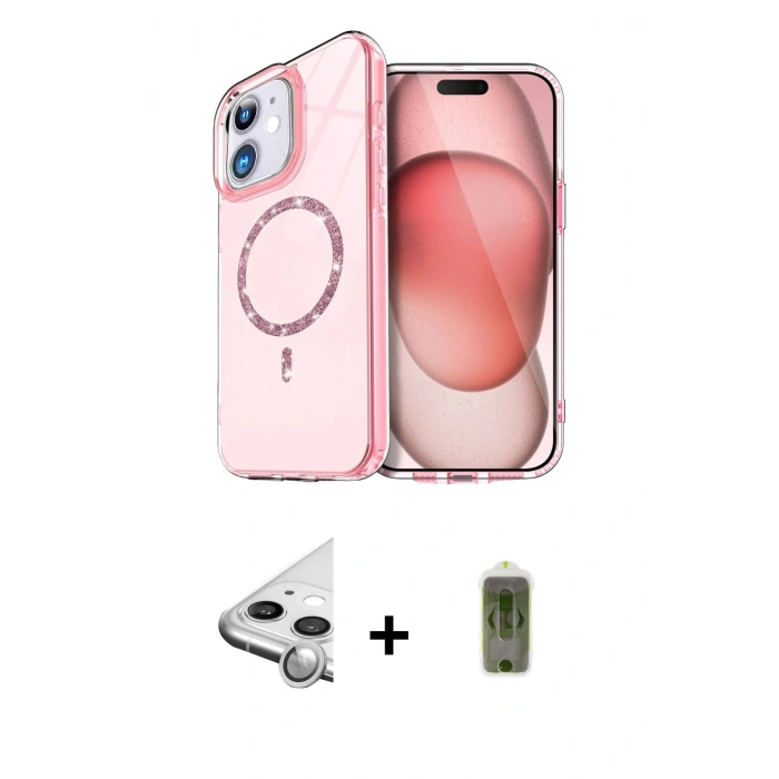 MARSİLYAN™- iPhone 11 Kılıf Kıvılcım Form Prime - Siyah Joko Magic 5D Hayalet Cam + Raze Metal Kamera Lens - GS