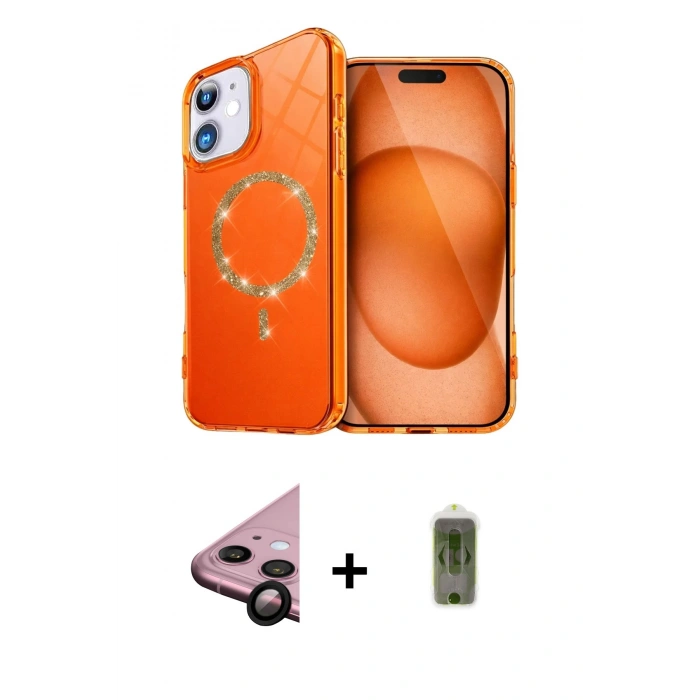 MARSİLYAN™- iPhone 11 Kılıf Kıvılcım Form Prime - Siyah Joko Magic 5D Hayalet Cam + Raze Metal Kamera Lens - SH