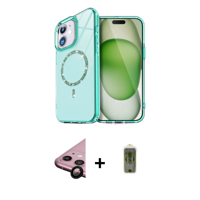MARSİLYAN™- iPhone 11 Kılıf Kıvılcım Form Prime - Siyah Joko Magic 5D Hayalet Cam + Raze Metal Kamera Lens - SH