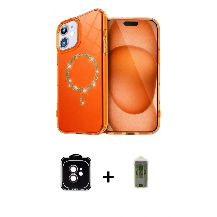 MARSİLYAN™- iPhone 11 Kılıf Kıvılcım Form Prime - Siyah Joko Magic 5D Hayalet Cam + PVD Metal Kamera Lens - TU