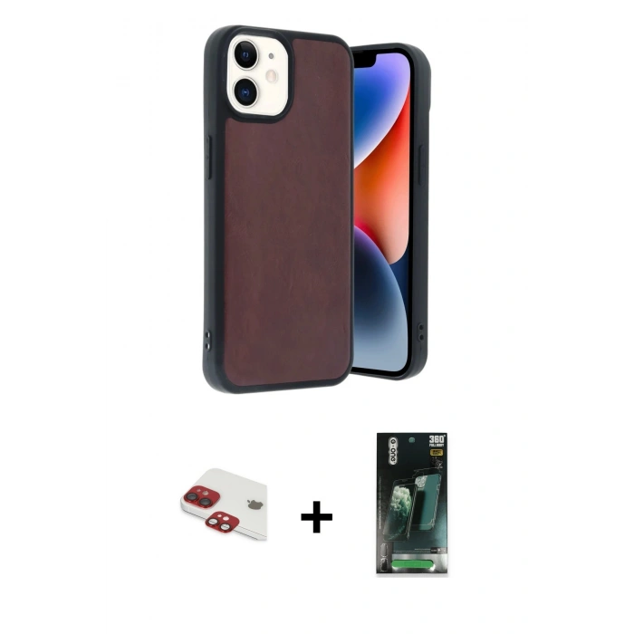 MARSİLYAN™- iPhone 11 Kılıf Kıvılcım Işık Serisi - Şeffaf 360 Full Body Arka Koruyucu + Pers Alüminyum Kamera Lens - KI