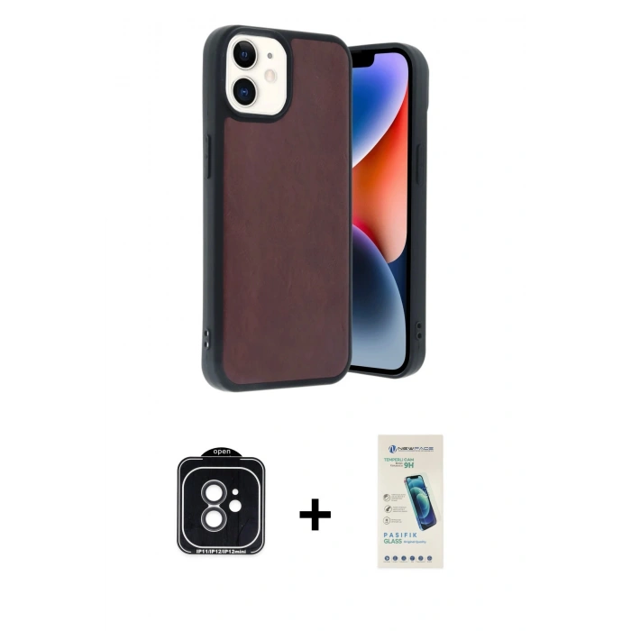 MARSİLYAN™- iPhone 11 Kılıf Kıvılcım Işık Serisi - Şeffaf Pasifik Cam Ekran Koruyucu + PVD Metal Kamera Lens - SH