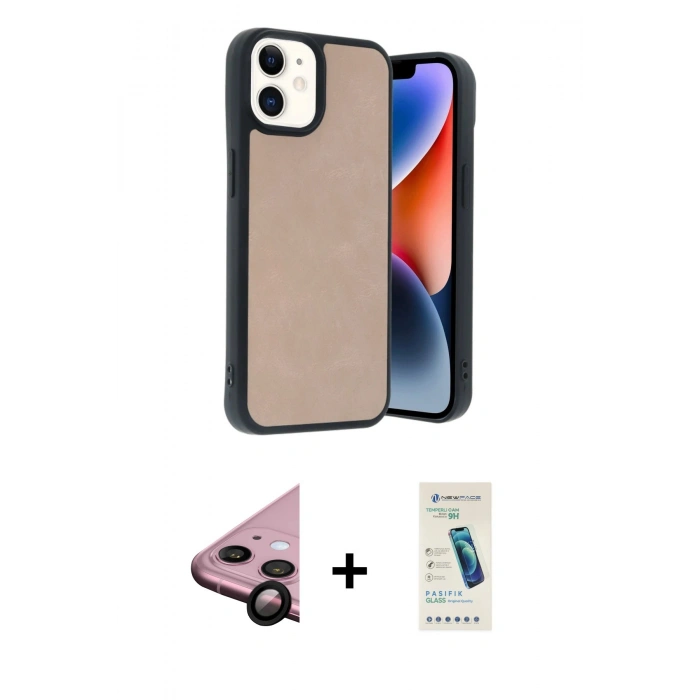 MARSİLYAN™- iPhone 11 Kılıf Kıvılcım Işık Serisi - Şeffaf Pasifik Cam Ekran Koruyucu + Raze Metal Kamera Lens - SH