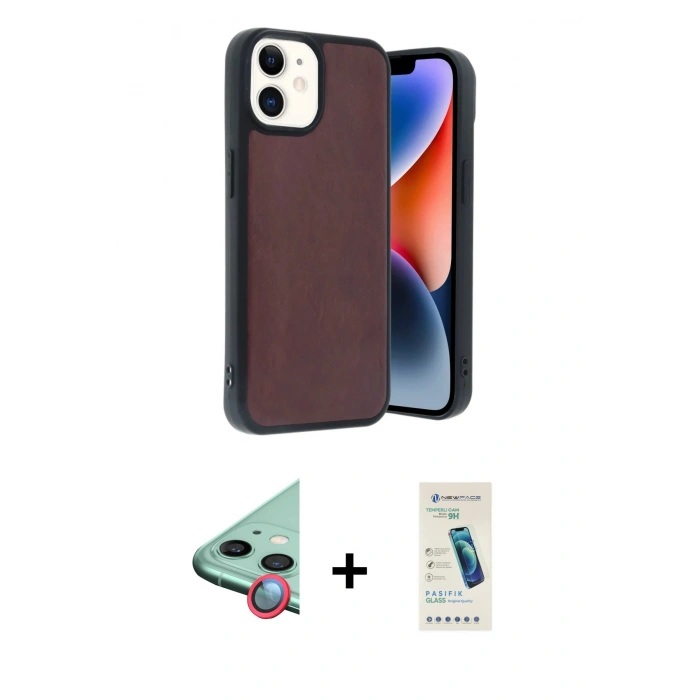 MARSİLYAN™- iPhone 11 Kılıf Kıvılcım Işık Serisi - Şeffaf Pasifik Cam Ekran Koruyucu + Raze Metal Kamera Lens - KI