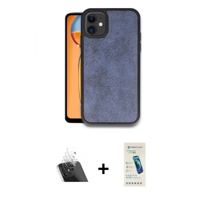 MARSİLYAN™- iPhone 11 Kılıf Kıvılcım Işık Serisi - Şeffaf Pasifik Cam Ekran Koruyucu + Kamera Lens Koruma Cam - SF
