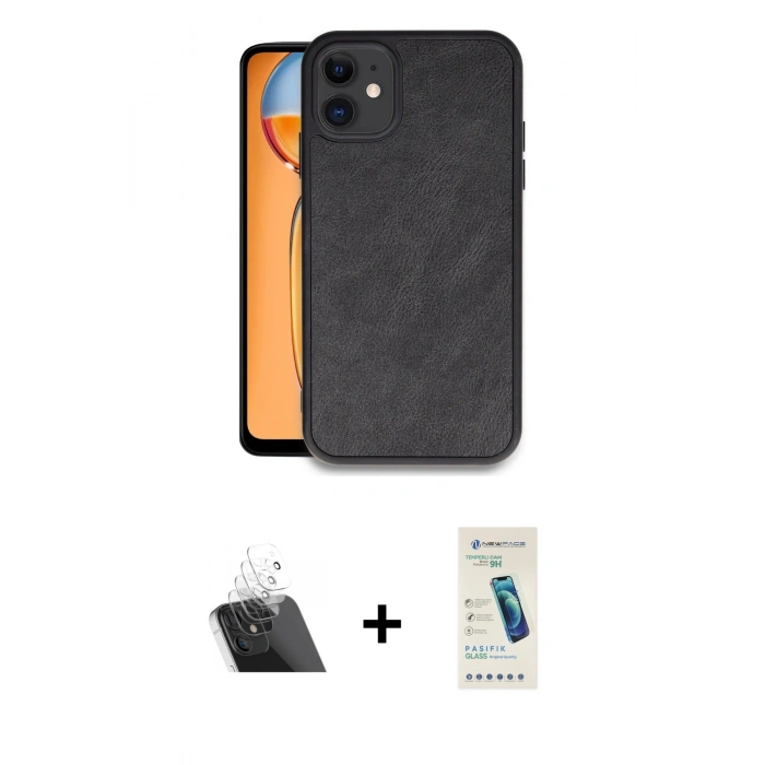 MARSİLYAN™- iPhone 11 Kılıf Kıvılcım Işık Serisi - Şeffaf Pasifik Cam Ekran Koruyucu + Kamera Lens Koruma Cam - SF