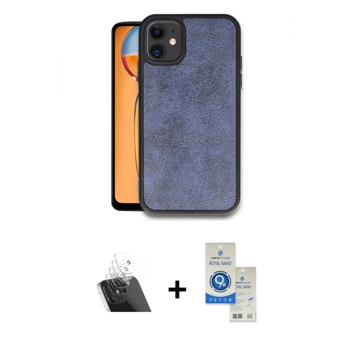 MARSİLYAN™- iPhone 11 Kılıf Kıvılcım Işık Serisi - Şeffaf Royal Nano Ekran Koruyucu + Kamera Lens Koruma Cam - SF