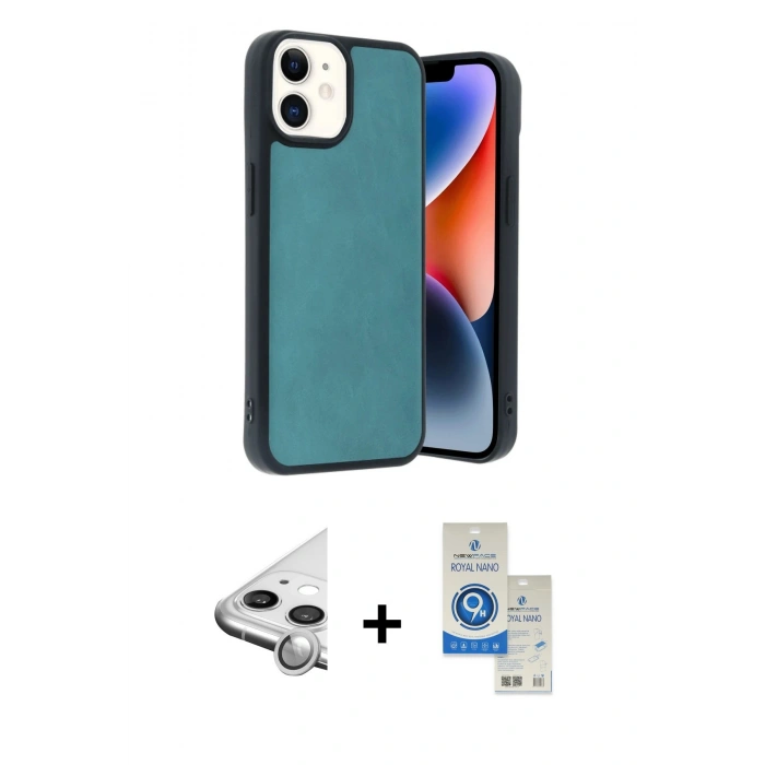 MARSİLYAN™- iPhone 11 Kılıf Kıvılcım Işık Serisi - Şeffaf Royal Nano Ekran Koruyucu + Raze Metal Kamera Lens - GS