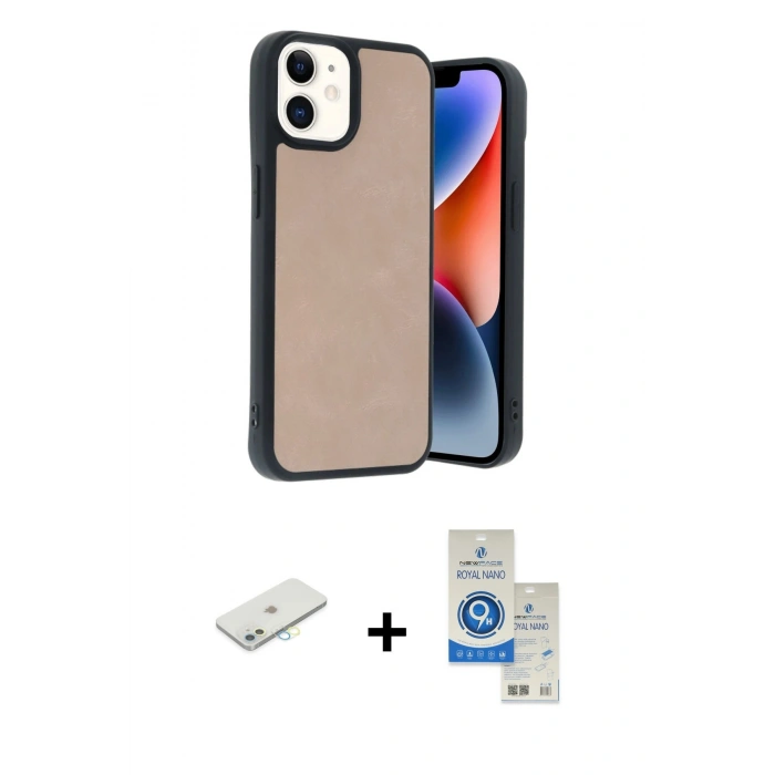 MARSİLYAN™- iPhone 11 Kılıf Kıvılcım Işık Serisi - Şeffaf Royal Nano Ekran Koruyucu + Renkli Kamera Lens Koruma Cam - SI