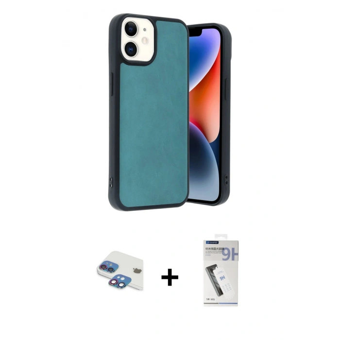 MARSİLYAN™- iPhone 11 Kılıf Kıvılcım Işık Serisi - Şeffaf Uv Polymer Nano Ekran Koruyucu + Pers Alüminyum Kamera Lens - GI