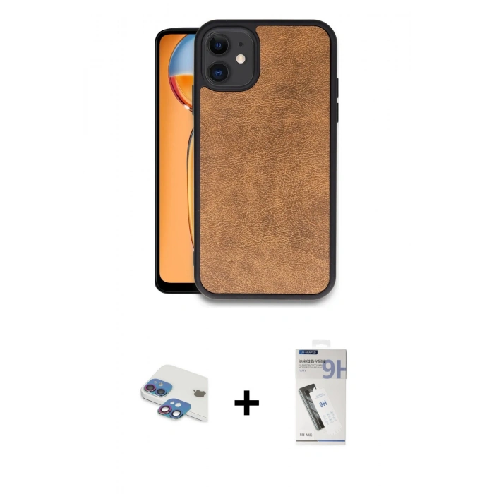MARSİLYAN™- iPhone 11 Kılıf Kıvılcım Işık Serisi - Şeffaf Uv Polymer Nano Ekran Koruyucu + Pers Alüminyum Kamera Lens - GI