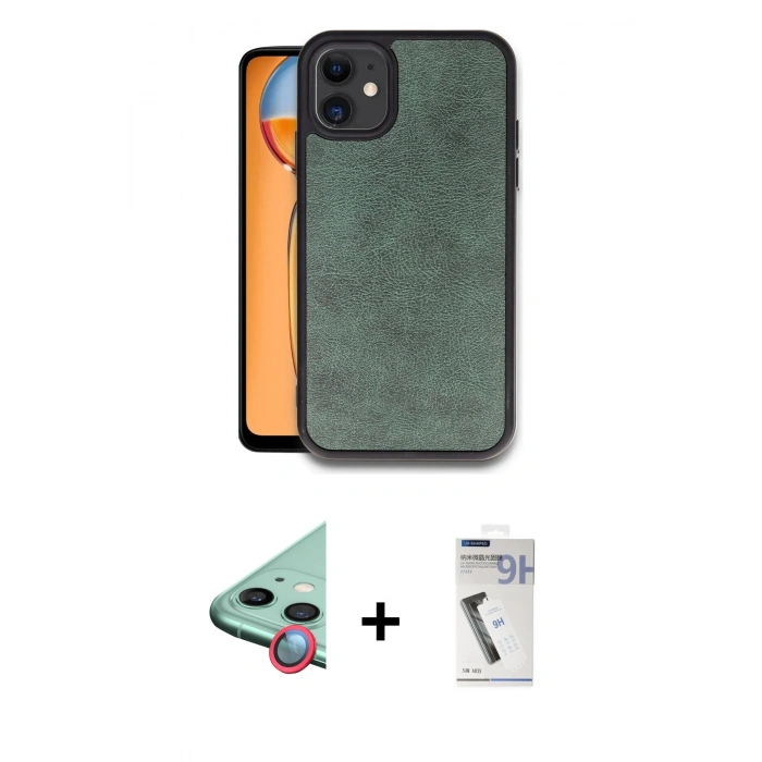 MARSİLYAN™- iPhone 11 Kılıf Kıvılcım Işık Serisi - Şeffaf Uv Polymer Nano Ekran Koruyucu + Raze Metal Kamera Lens - KI