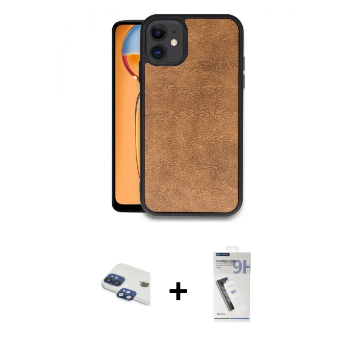 MARSİLYAN™- iPhone 11 Kılıf Kıvılcım Işık Serisi - Şeffaf Uv Polymer Nano Ekran Koruyucu + Pers Alüminyum Kamera Lens - LT