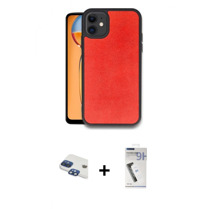 MARSİLYAN™- iPhone 11 Kılıf Kıvılcım Işık Serisi - Şeffaf Uv Polymer Nano Ekran Koruyucu + Pers Alüminyum Kamera Lens - LT
