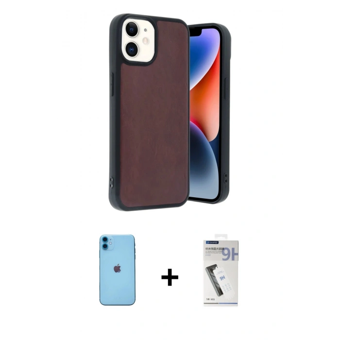 MARSİLYAN™- iPhone 11 Kılıf Kıvılcım Işık Serisi - Şeffaf Uv Polymer Nano Ekran Koruyucu + Neon Fosforlu Kamera Lens - MI